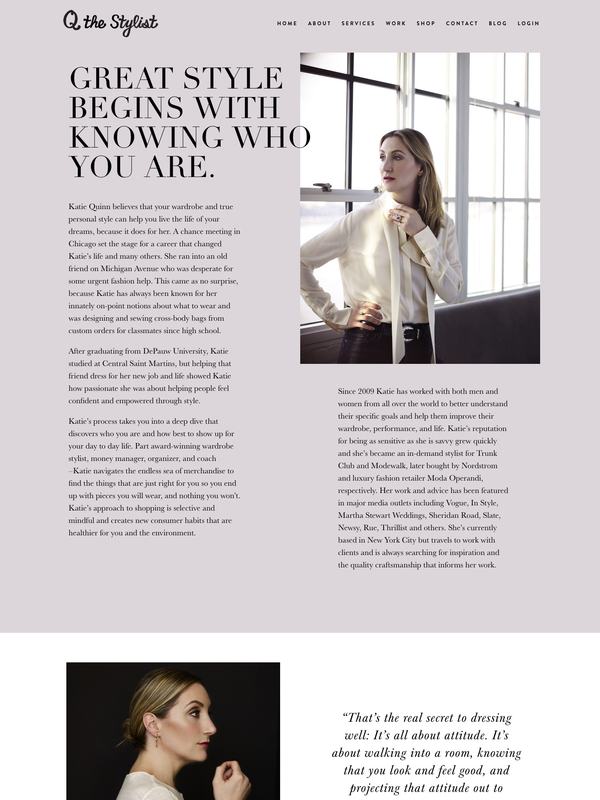 Q the Stylist, website