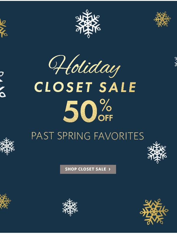 Closet Sale, email design