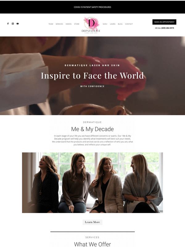Dermatique Laser & Skin website