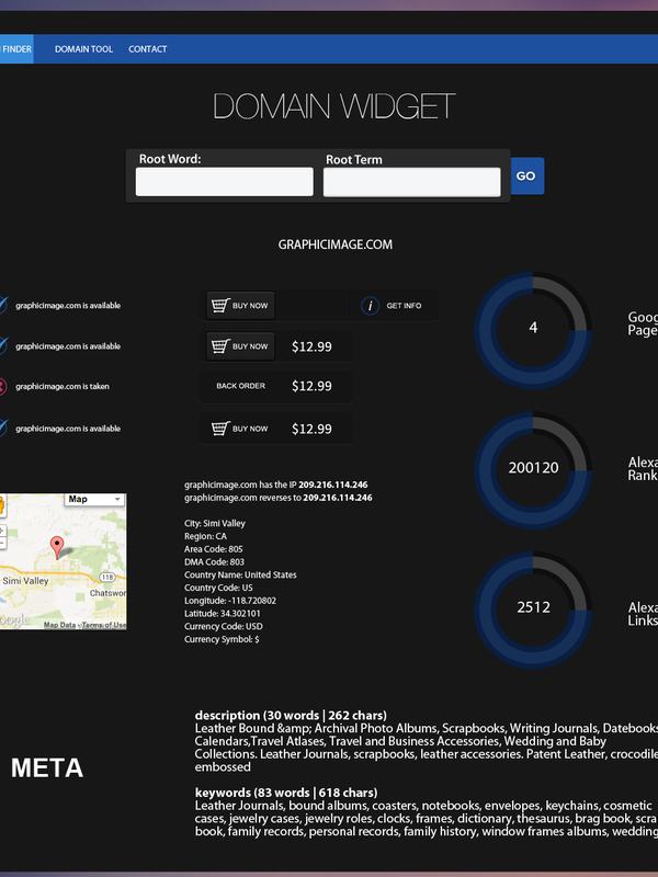 Domain widget design