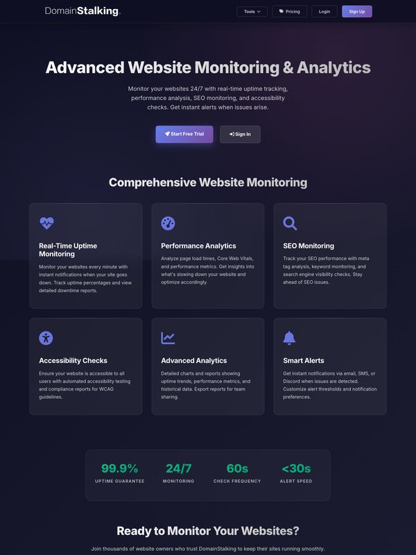 DomainStalking, website