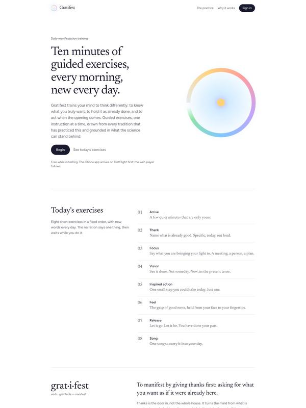 Gratifest, website