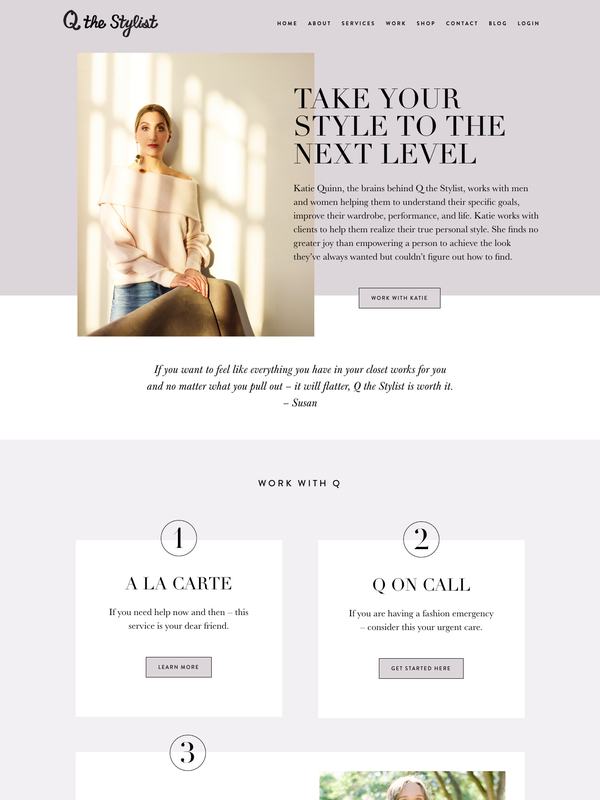 Q the Stylist website