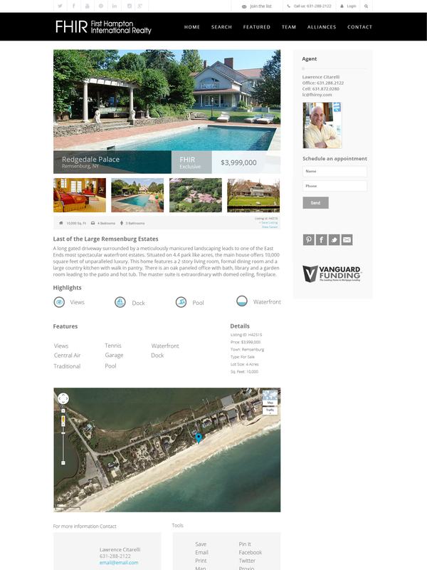 Listing page design