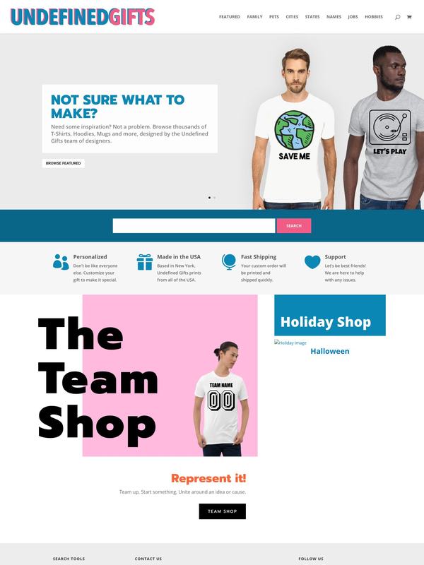 Undefined Gifts, website
